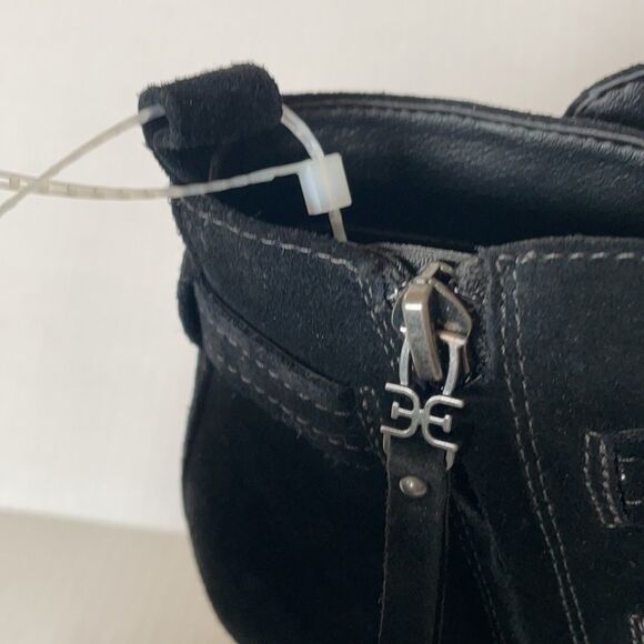 Sam Edelman Myra Black Suede Ankle Booties - Picture 3 of 8